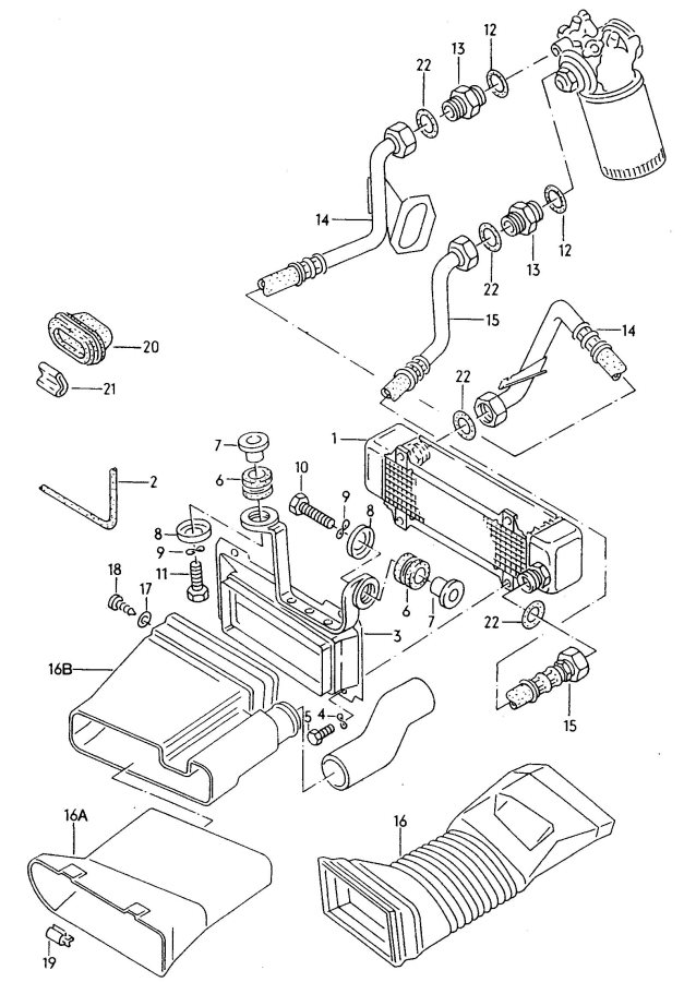 034117021B - Audi Oil cooler | Jim Ellis Audi Parts, Atlanta GA