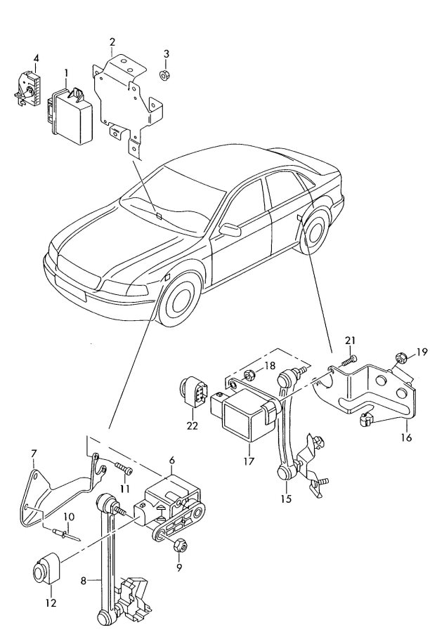 4z7907357 - Audi Headlight Control Module 