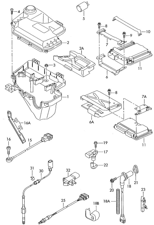 Audi A6 Diesel Exhaust Fluid (def) Pressure Sensor. Exhaust Gas 