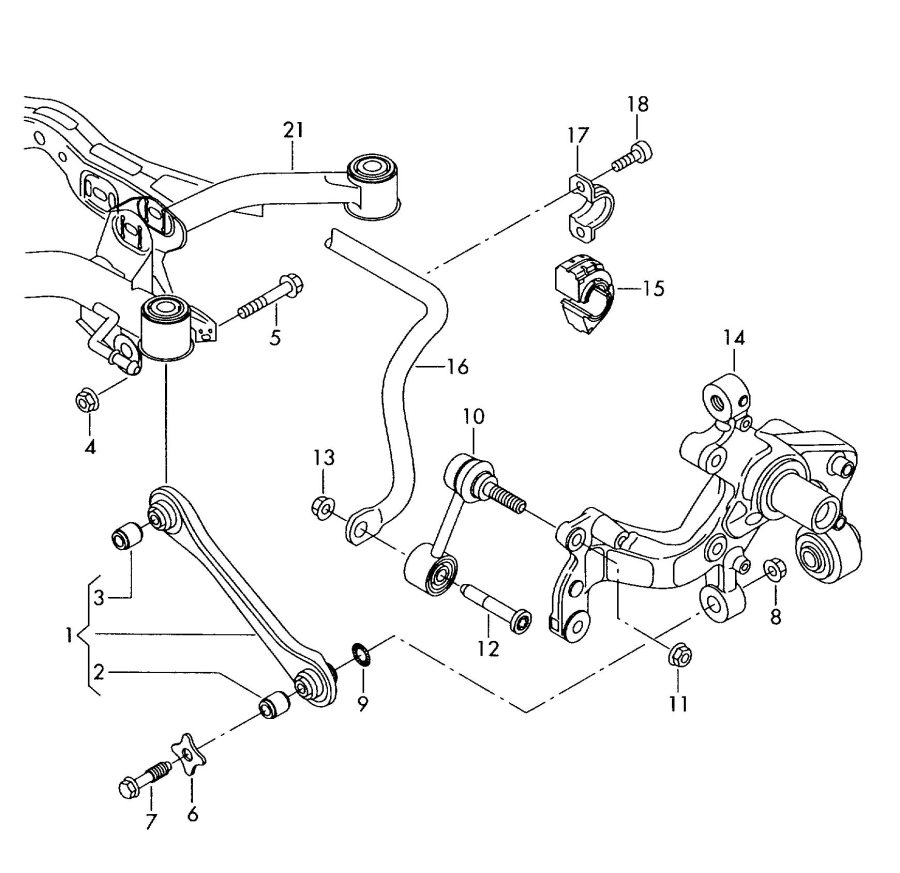 Audi A3 Rear Suspension Diagram