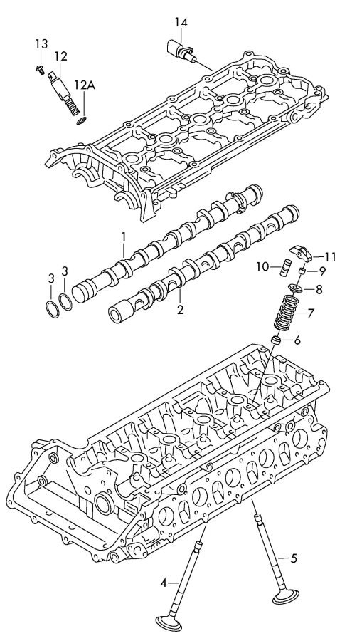 2008 audi RS4 Engine Valve Spring Retainer. Audi; VOLKSWAGEN