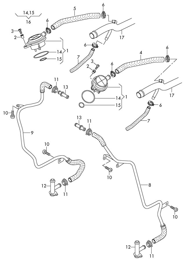 05A103495 - Audi Engine Crankcase Vent Valve. 2011-12. 3.0 LITER | Jim ...