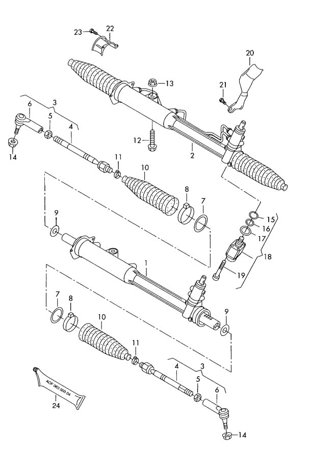 Audi Q7 Steering gear also use 7L8422062L Jim Ellis Audi Parts