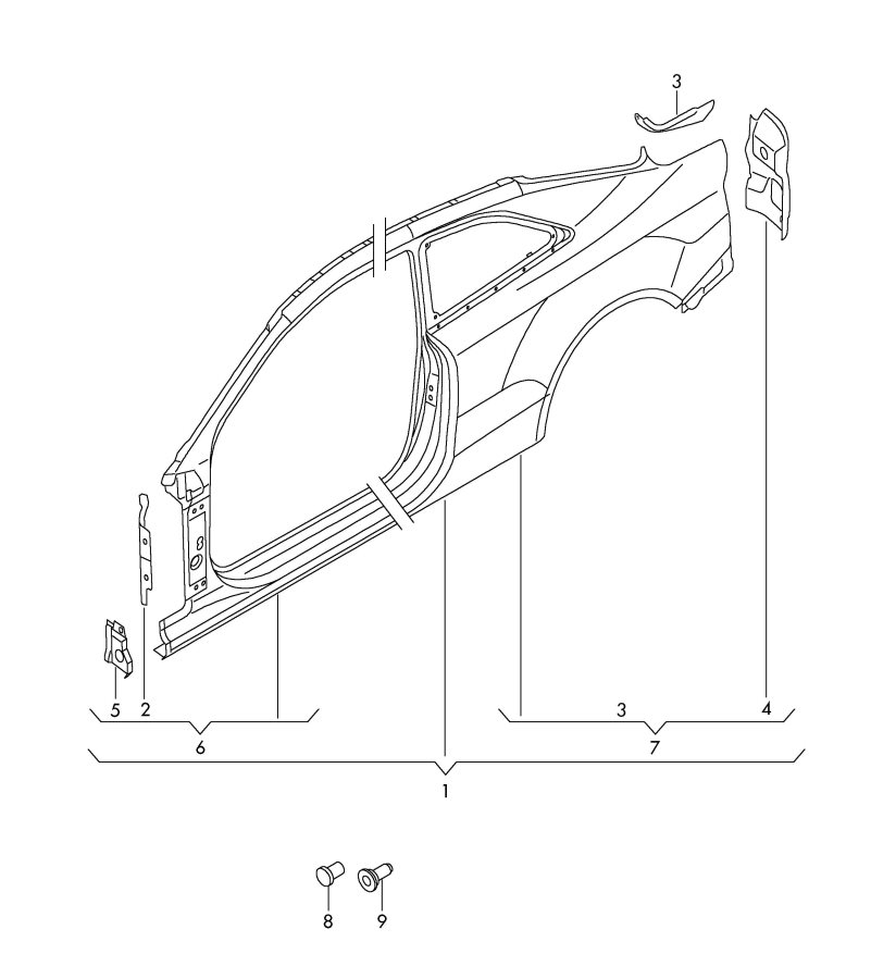 2012 Audi A5 Coupe Quarter Panel (Upper). COUPE, - 8T0809838 | Jim ...