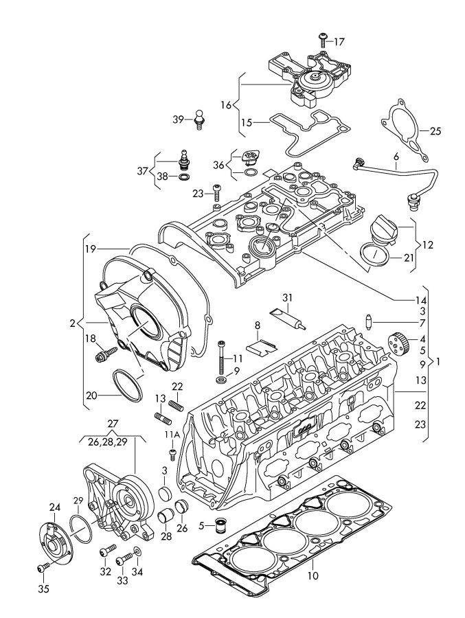 06H103484A - Audi Engine Crankcase Vent Valve Seal. Fuel Water ...