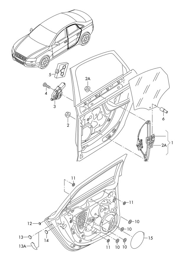 4B0837491B - Audi Door. Plug. Cap. (Front, Rear, Upper) | Jim Ellis ...