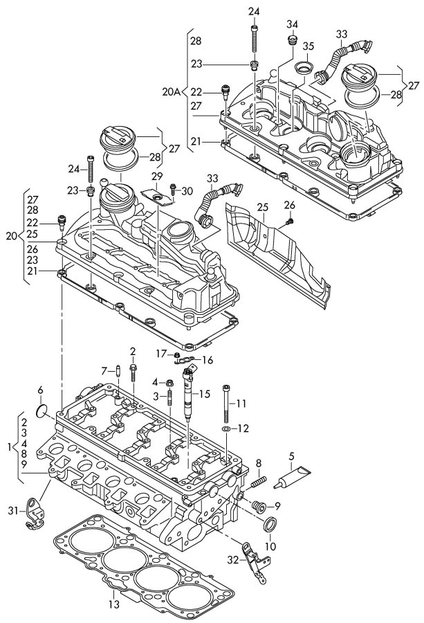 Audi A4 Quattro Avant Washer. Cfgb - 03L103487 | Jim Ellis Audi Parts ...