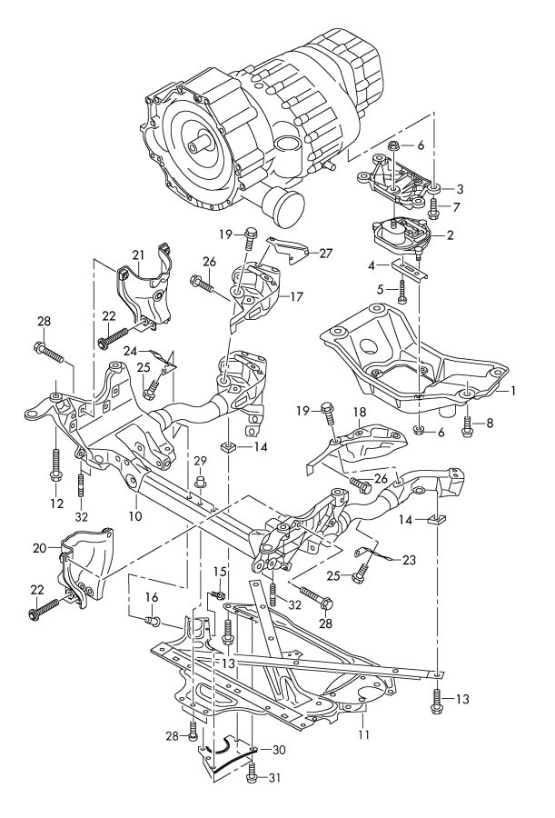 Audi RS5 Mount. Transmission. IN. Automatic. Manual. RubB - 8K0399151DB ...