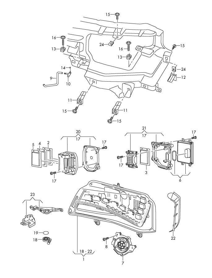 Audi A8 Quattro Headlight Assembly - 4H0941030AJ | Jim Ellis Audi Parts