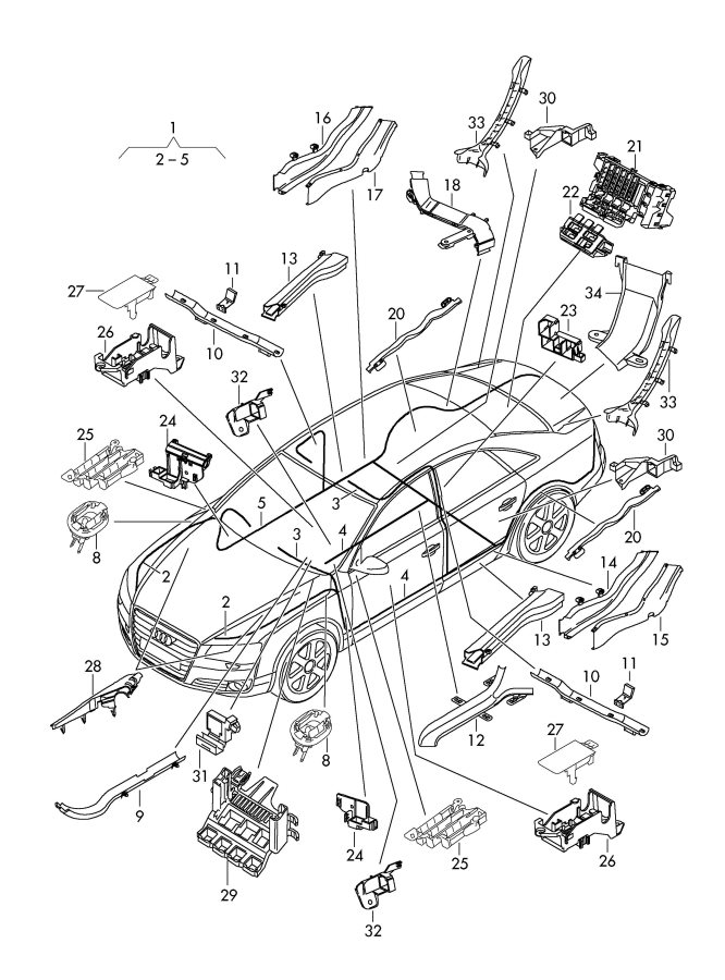 Audi Body Parts Schematic