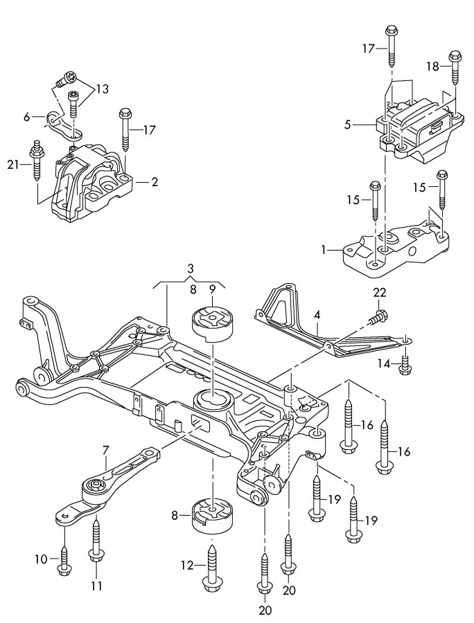 N 10552402 - Audi Bolt. Mount. Arm. CONTROL | Jim Ellis Audi Parts ...