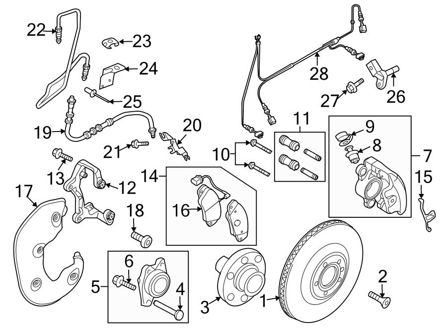 2014 Audi A5 Bushing kit. Caliper bushing kit. Caliper guide. Disc ...