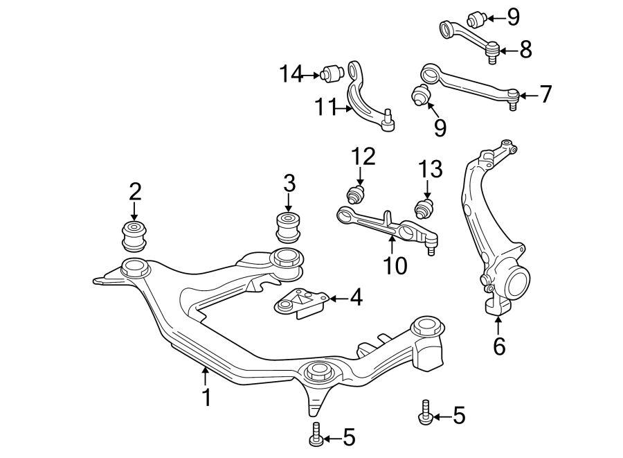 Audi A6 Quattro Allroad Suspension Control Arm Bushing (Front, Rear