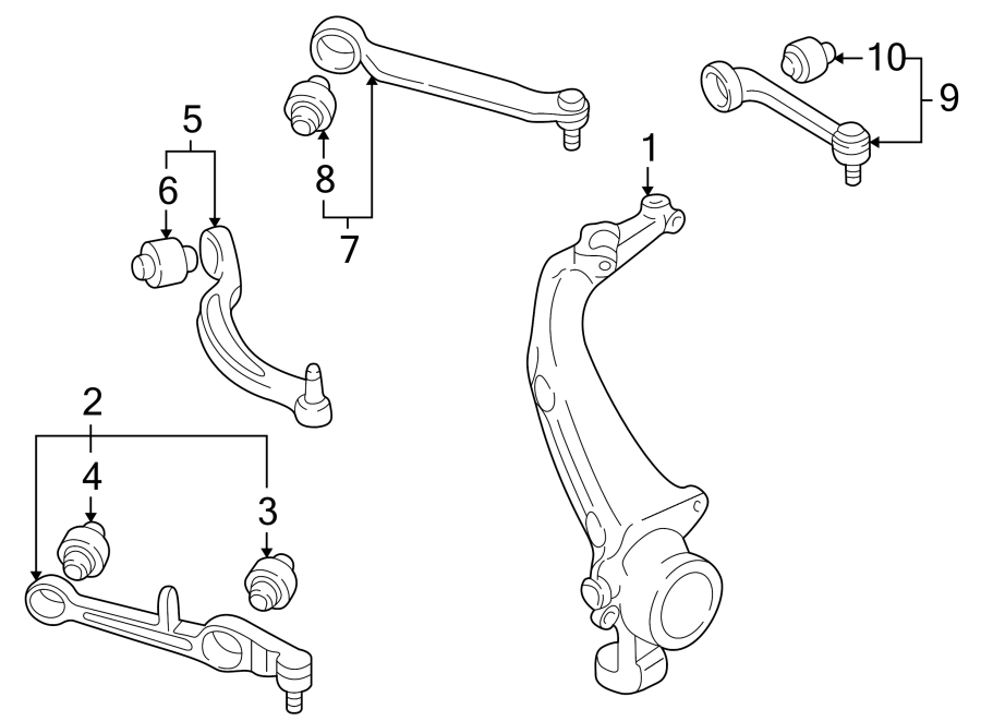 Audi A6 Quattro Allroad Suspension Control Arm Bushing (Front, Rear