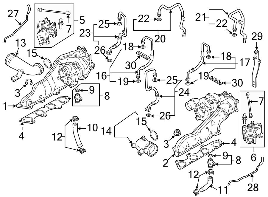 2016 Audi A8 Catalytic cnvrtr gasket. Catalytic Converter Gasket